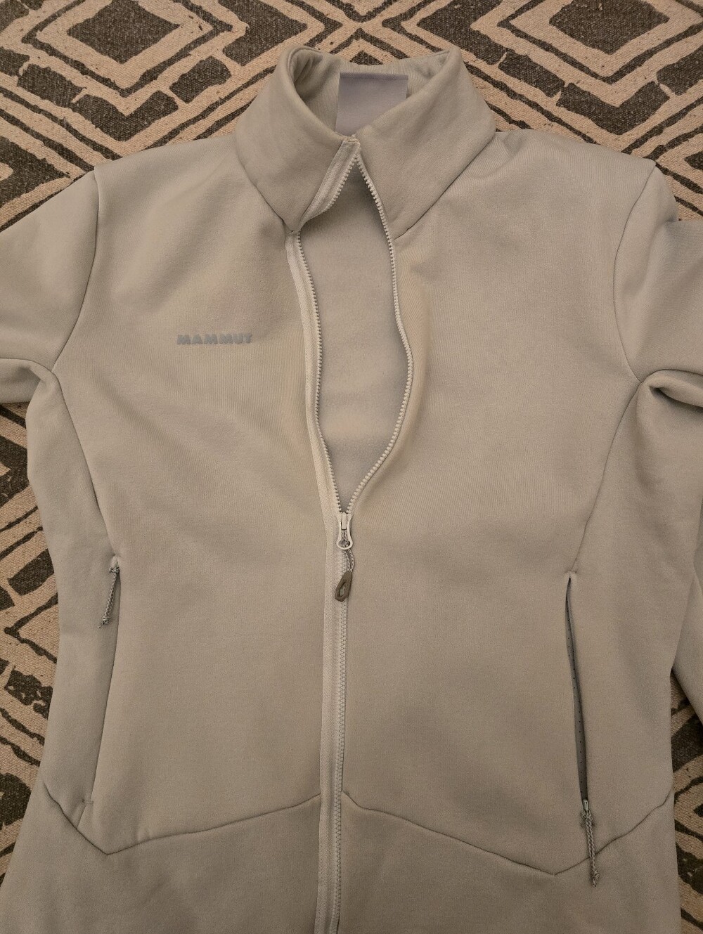 Mammut Women's Ice Blue/Pale Gray Full-Zip Utility Fleece Jacket, Sz Med
